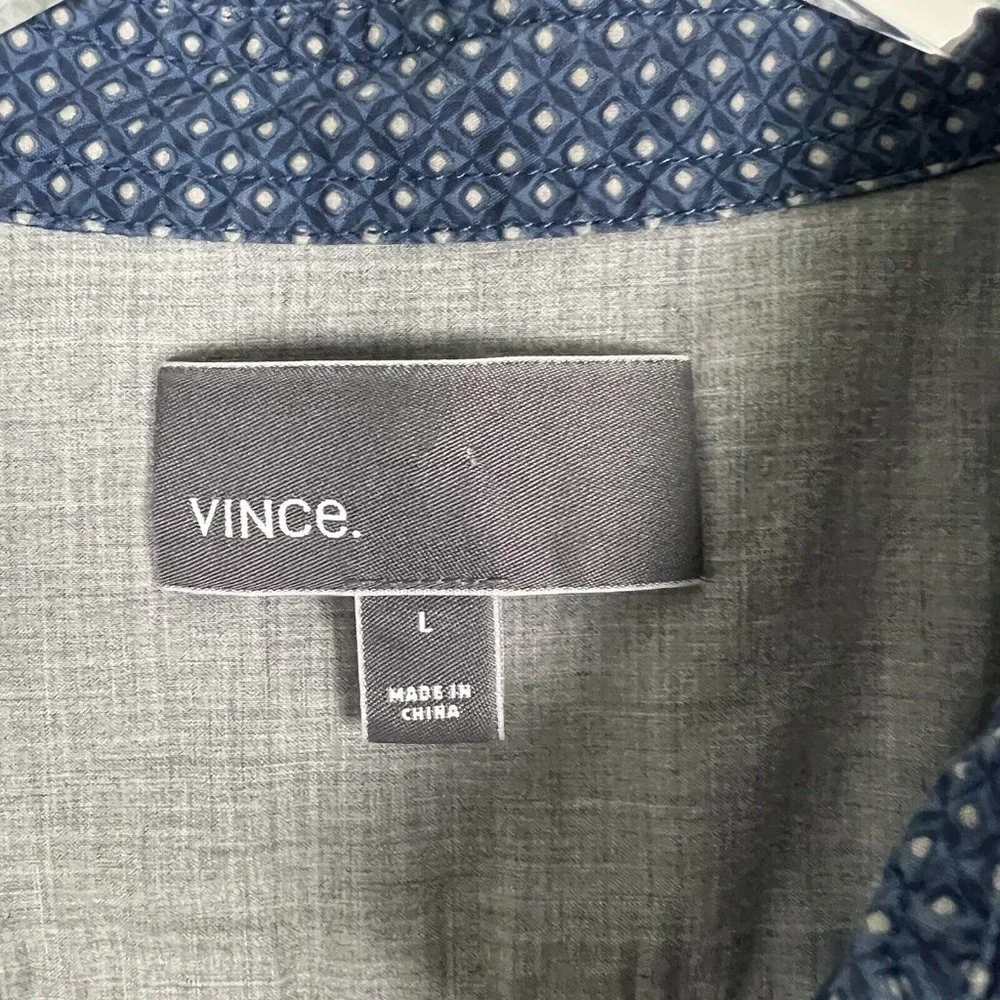 Vince Shirt Mens Large Blue Button Down Long Sleeve Mens Large - Picture 5 of 9